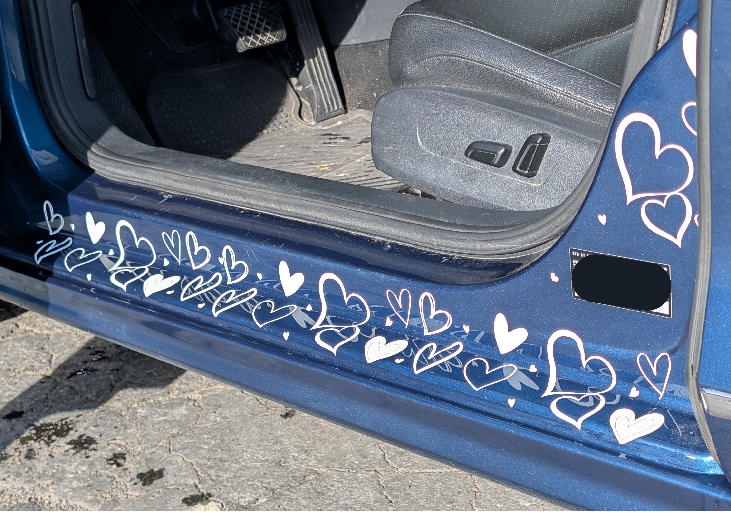 Hearts Door Jamb Decal Sticker