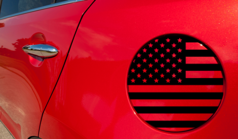 American Flag Gas Tank Cover Decal Sticker