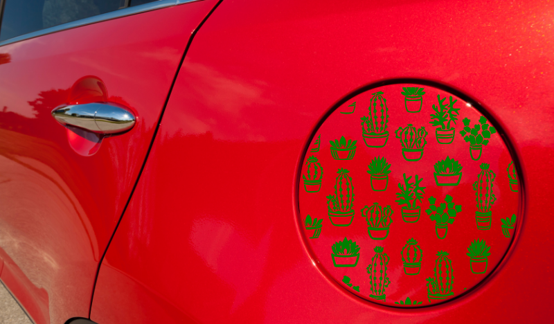 Cactus Gas Tank Cover Decal Sticker