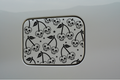 Cherry Skulls Gas Tank Cover Decal Sticker