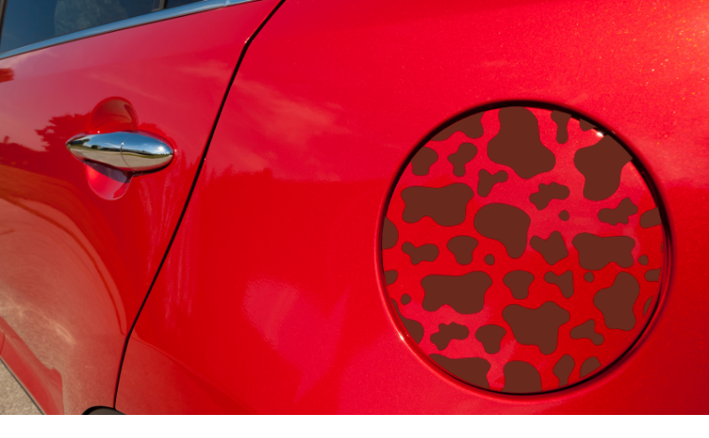 Cow Print Gas Tank Cover Decal Sticker