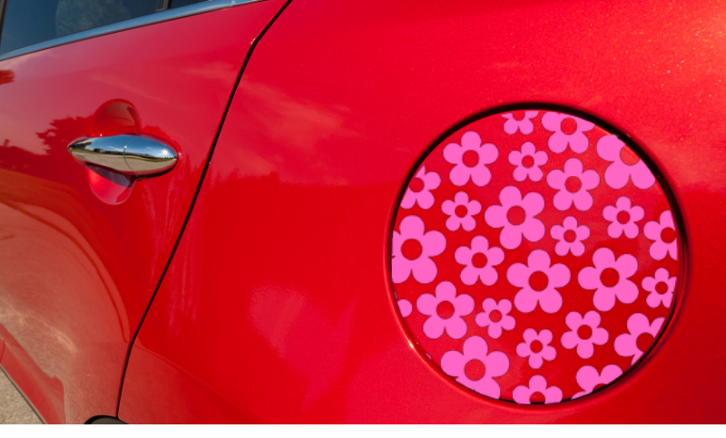 Daisies Gas Tank Cover Decal Sticker